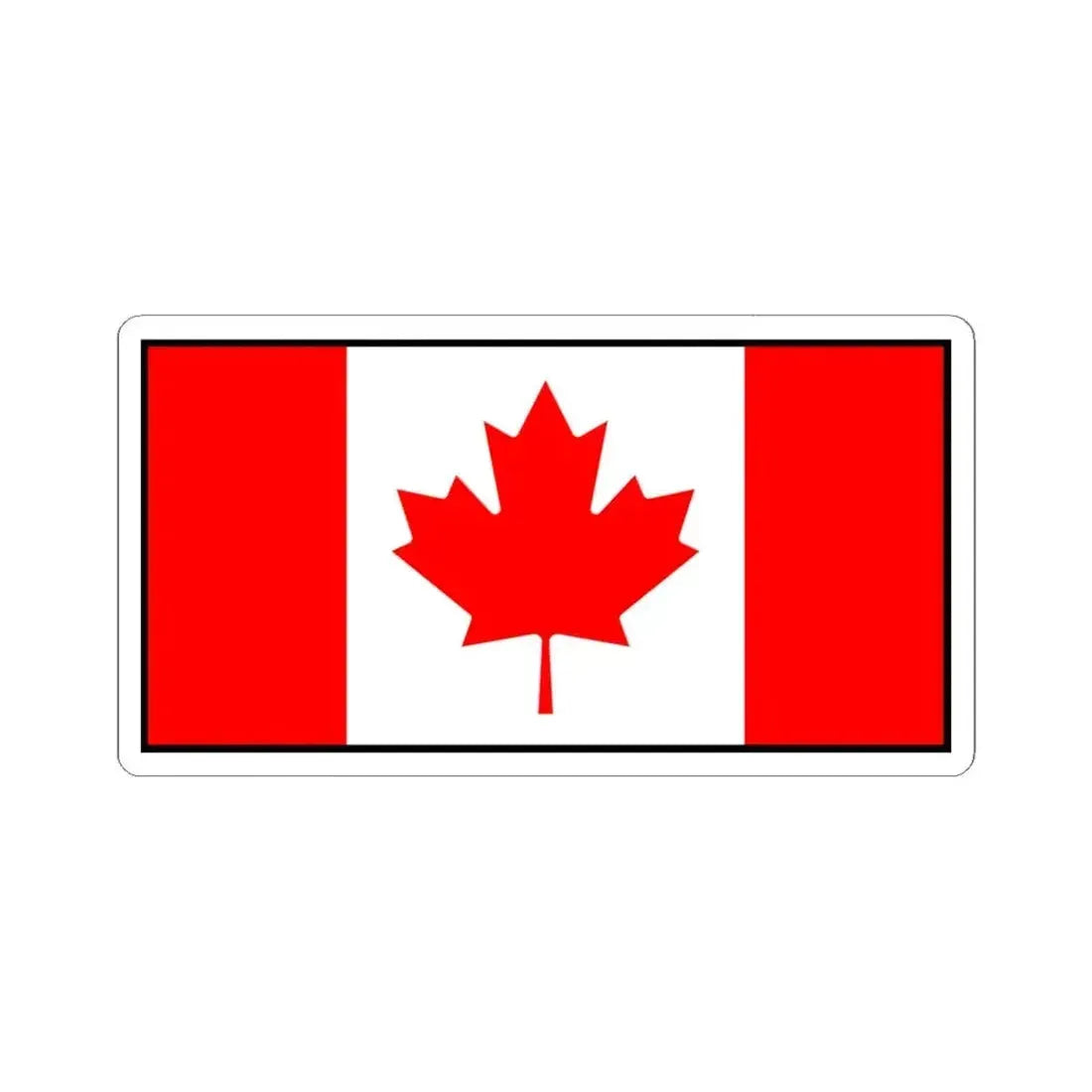 Flag of Canada bordered (Canada) STICKER Vinyl Kiss-Cut Decal 6 Inch White - The Sticker Space