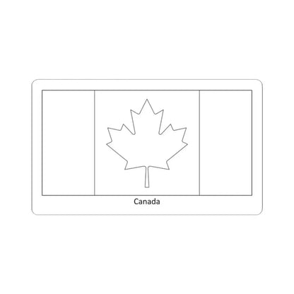 Flag of Canada colouring page (Canada) STICKER Vinyl Kiss-Cut Decal 2 Inch White - The Sticker Space
