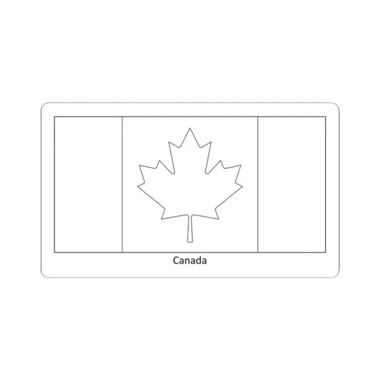 Flag of Canada colouring page (Canada) STICKER Vinyl Kiss-Cut Decal 2 Inch White - The Sticker Space
