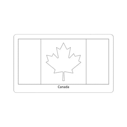 Flag of Canada colouring page (Canada) STICKER Vinyl Kiss-Cut Decal 3 Inch White - The Sticker Space
