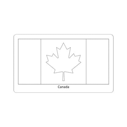 Flag of Canada colouring page (Canada) STICKER Vinyl Kiss-Cut Decal 6 Inch White - The Sticker Space