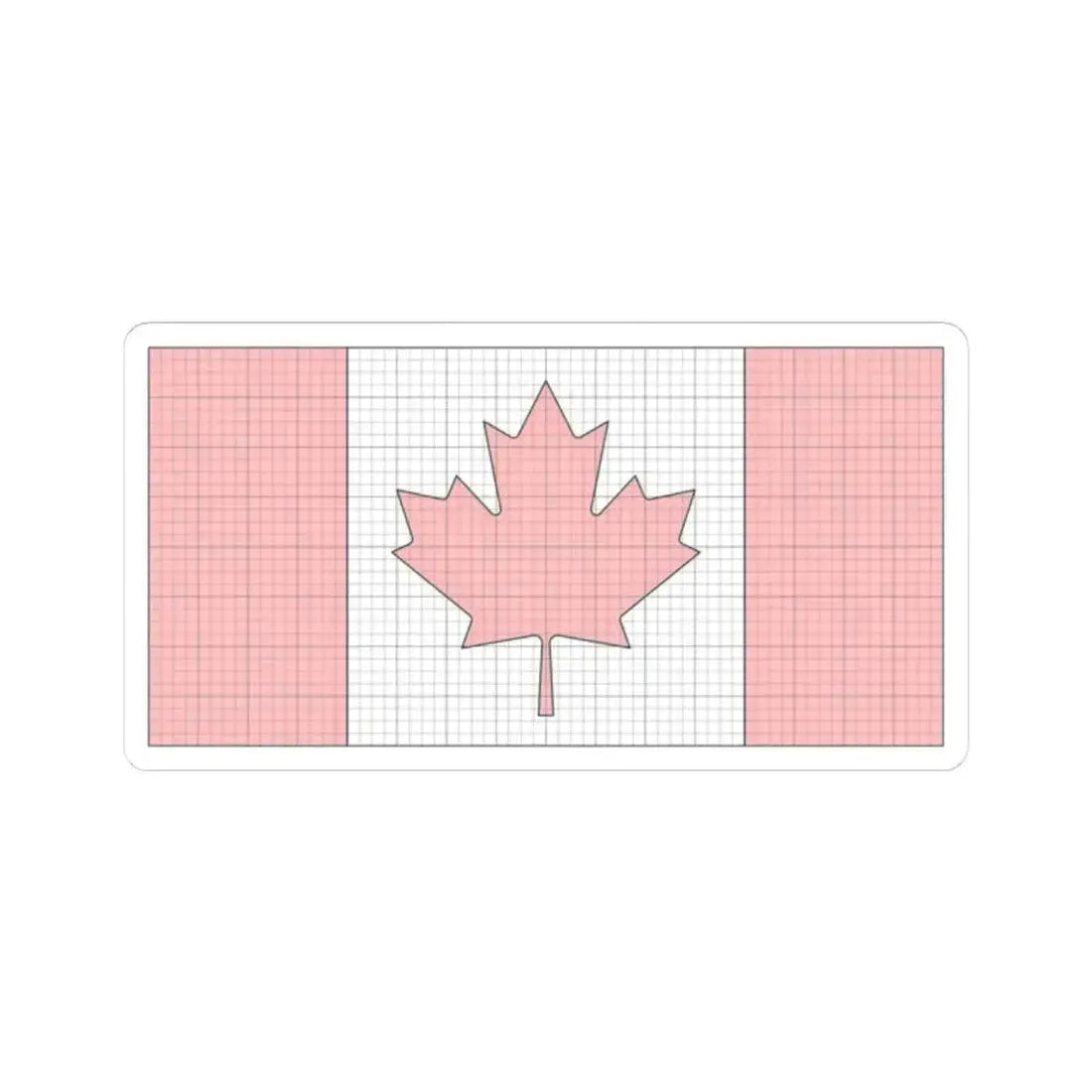 Flag of Canada construction sheet (Canada) STICKER Vinyl Kiss-Cut Decal 2 Inch White - The Sticker Space