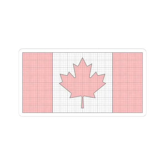 Flag of Canada construction sheet (Canada) STICKER Vinyl Kiss-Cut Decal 2 Inch White - The Sticker Space