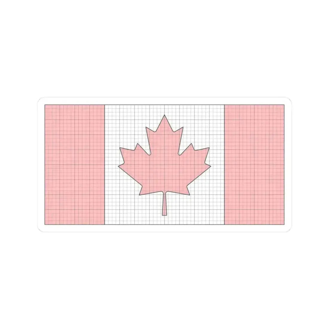 Flag of Canada construction sheet (Canada) STICKER Vinyl Kiss-Cut Decal 3 Inch White - The Sticker Space