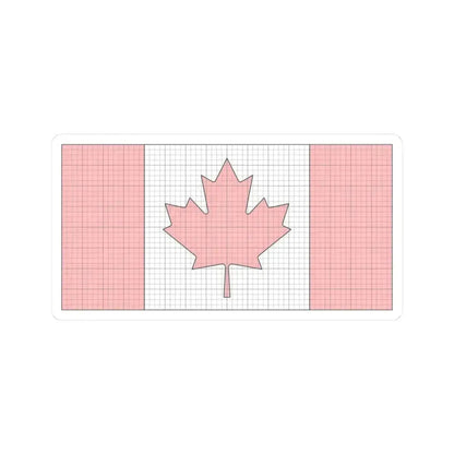 Flag of Canada construction sheet (Canada) STICKER Vinyl Kiss-Cut Decal 3 Inch White - The Sticker Space