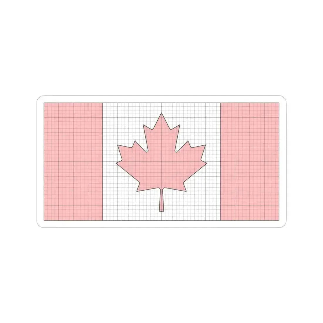 Flag of Canada construction sheet (Canada) STICKER Vinyl Kiss-Cut Decal 4 Inch White - The Sticker Space