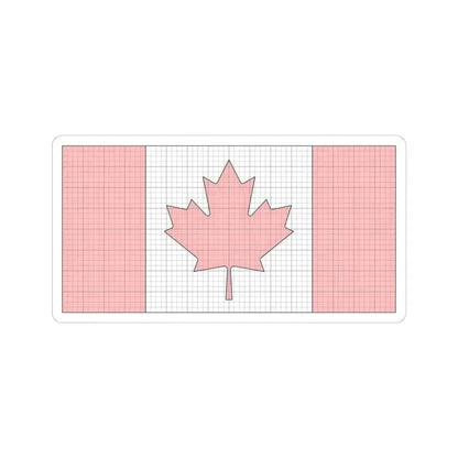 Flag of Canada construction sheet (Canada) STICKER Vinyl Kiss-Cut Decal 4 Inch White - The Sticker Space