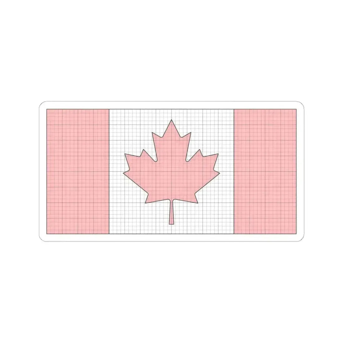 Flag of Canada construction sheet (Canada) STICKER Vinyl Kiss-Cut Decal 6 Inch White - The Sticker Space