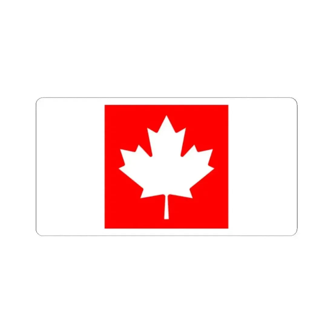 Flag of Canada inverted colours (Canada) STICKER Vinyl Kiss-Cut Decal 2 Inch White - The Sticker Space