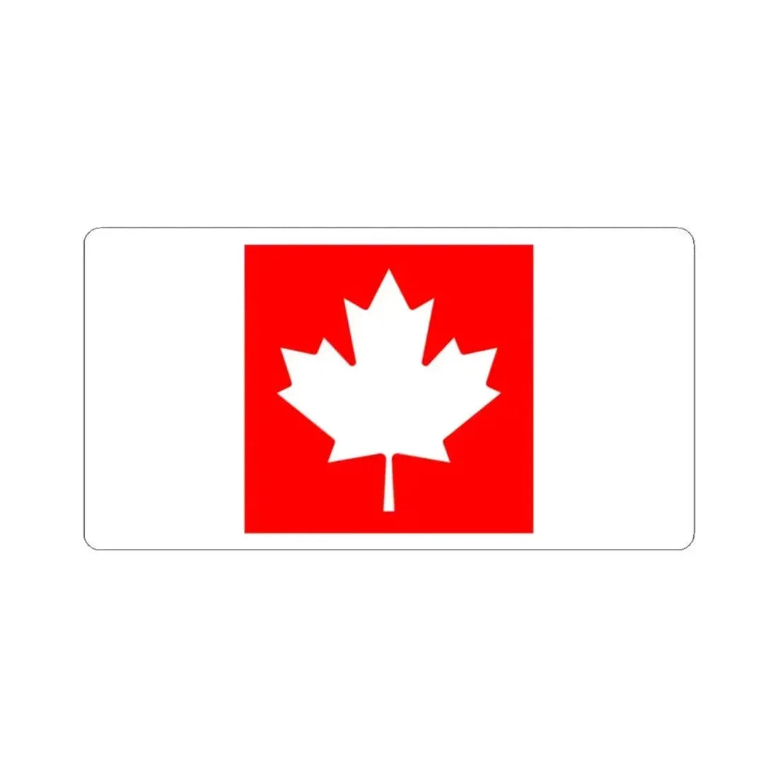 Flag of Canada inverted colours (Canada) STICKER Vinyl Kiss-Cut Decal 3 Inch White - The Sticker Space