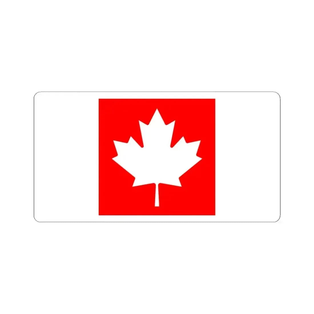 Flag of Canada inverted colours (Canada) STICKER Vinyl Kiss-Cut Decal 4 Inch White - The Sticker Space