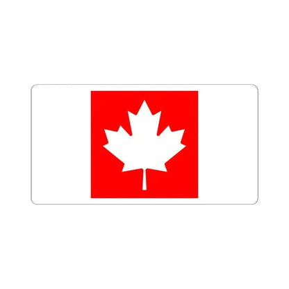 Flag of Canada inverted colours (Canada) STICKER Vinyl Kiss-Cut Decal 4 Inch White - The Sticker Space