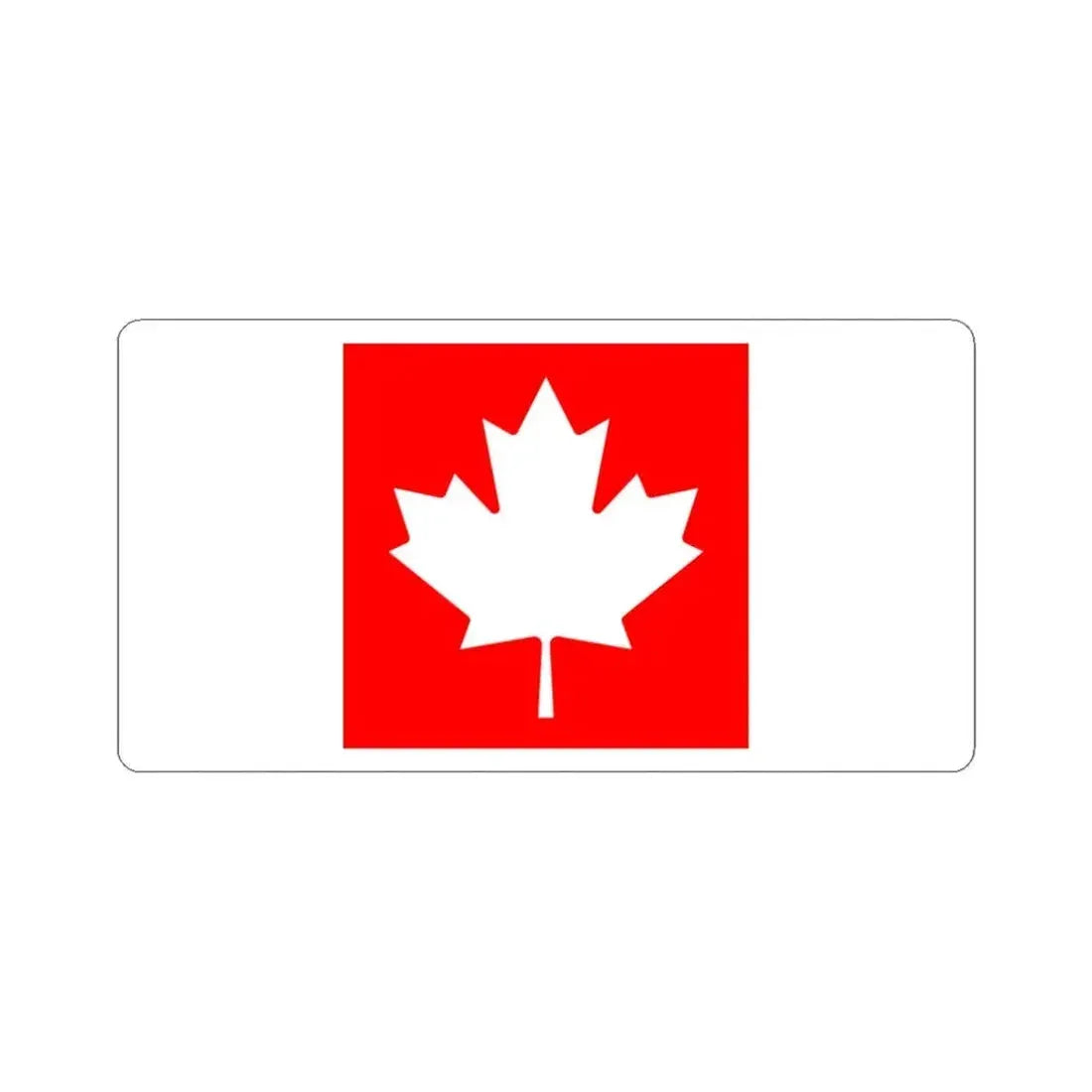 Flag of Canada inverted colours (Canada) STICKER Vinyl Kiss-Cut Decal 6 Inch White - The Sticker Space