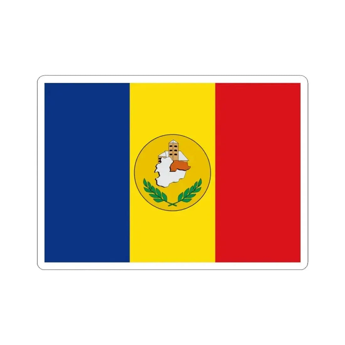 Flag of Canillo (Andorra) STICKER Vinyl Kiss-Cut Decal 3 Inch White - The Sticker Space