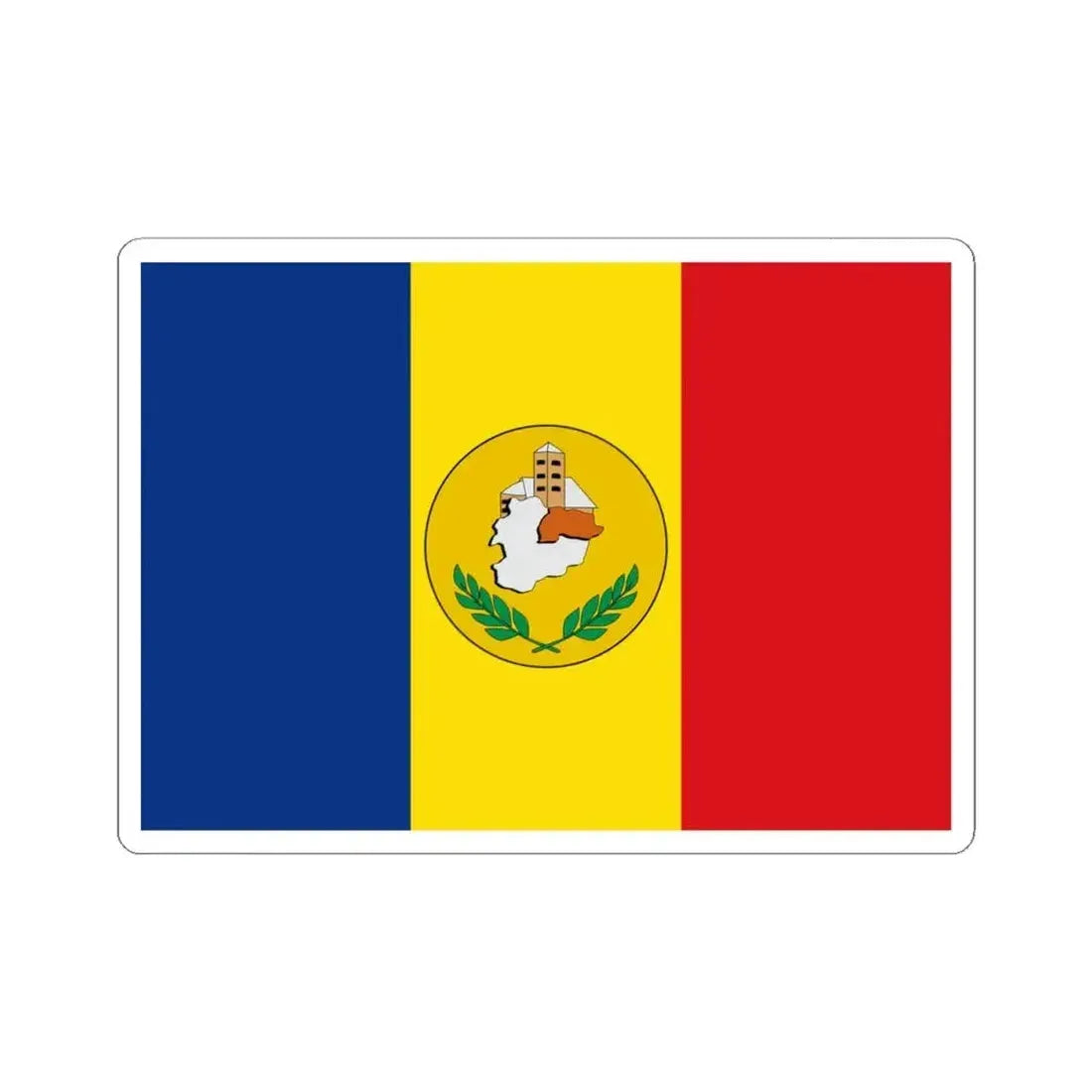 Flag of Canillo (Andorra) STICKER Vinyl Kiss-Cut Decal 4 Inch White - The Sticker Space