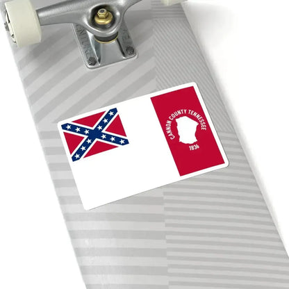 Flag of Cannon County Tennessee (United States) STICKER Vinyl Kiss-Cut Decal - The Sticker Space