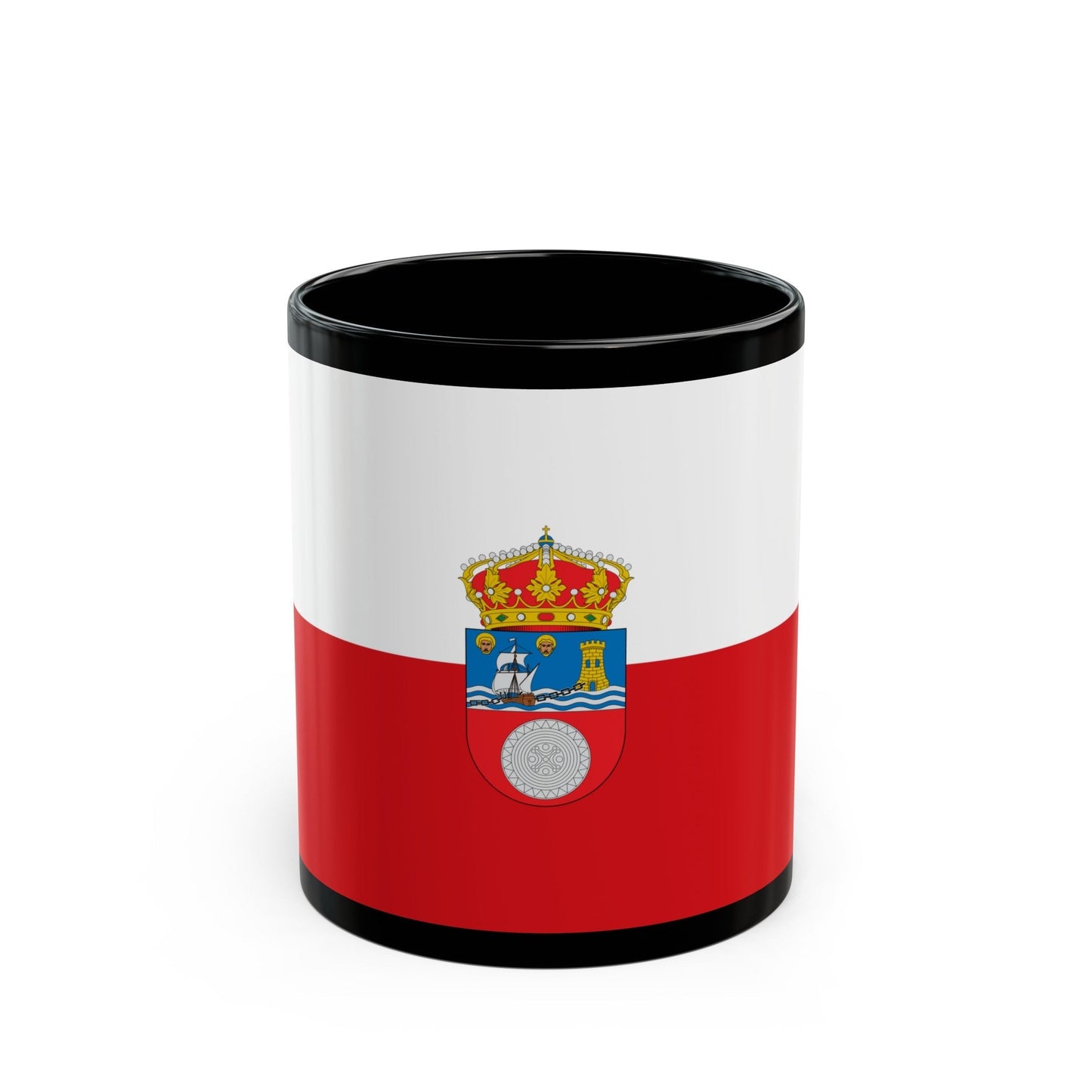 Flag of Cantabria Spain - Black Coffee Mug-11oz-The Sticker Space