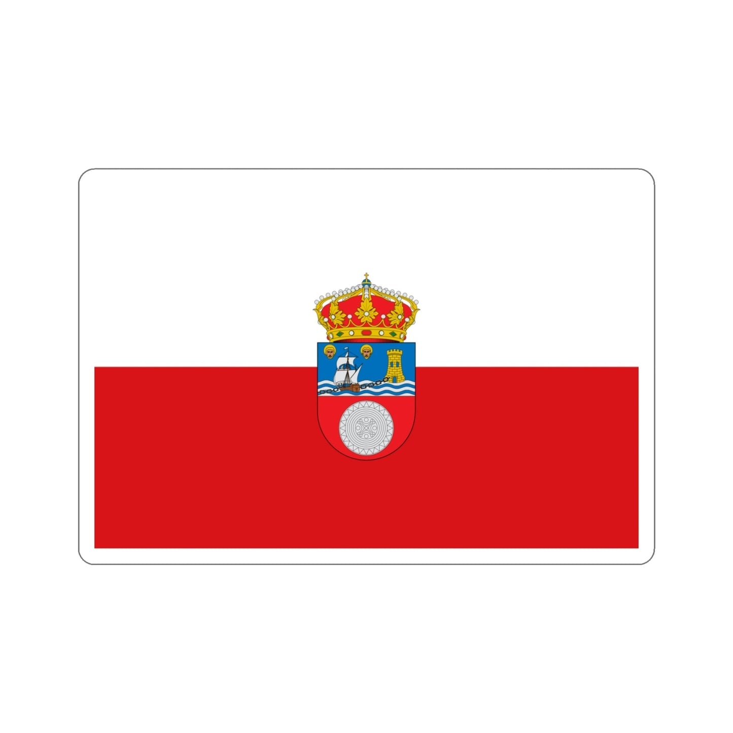 Flag of Cantabria Spain STICKER Vinyl Die-Cut Decal-4 Inch-The Sticker Space