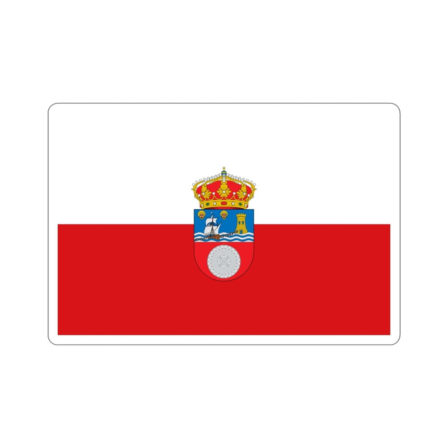 Flag of Cantabria Spain STICKER Vinyl Die-Cut Decal-6 Inch-The Sticker Space