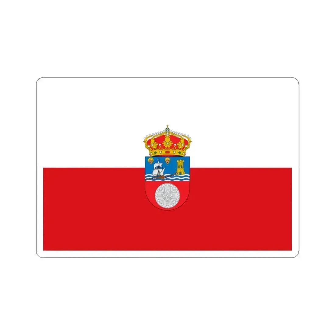Flag of Cantabria Spain - STICKER Vinyl Kiss-Cut Decal 3 Inch White - The Sticker Space