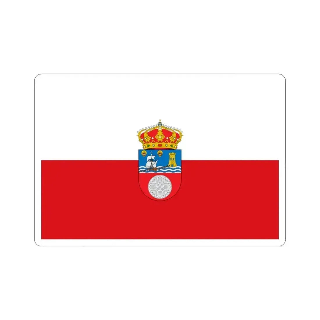 Flag of Cantabria Spain - STICKER Vinyl Kiss-Cut Decal 4 Inch White - The Sticker Space