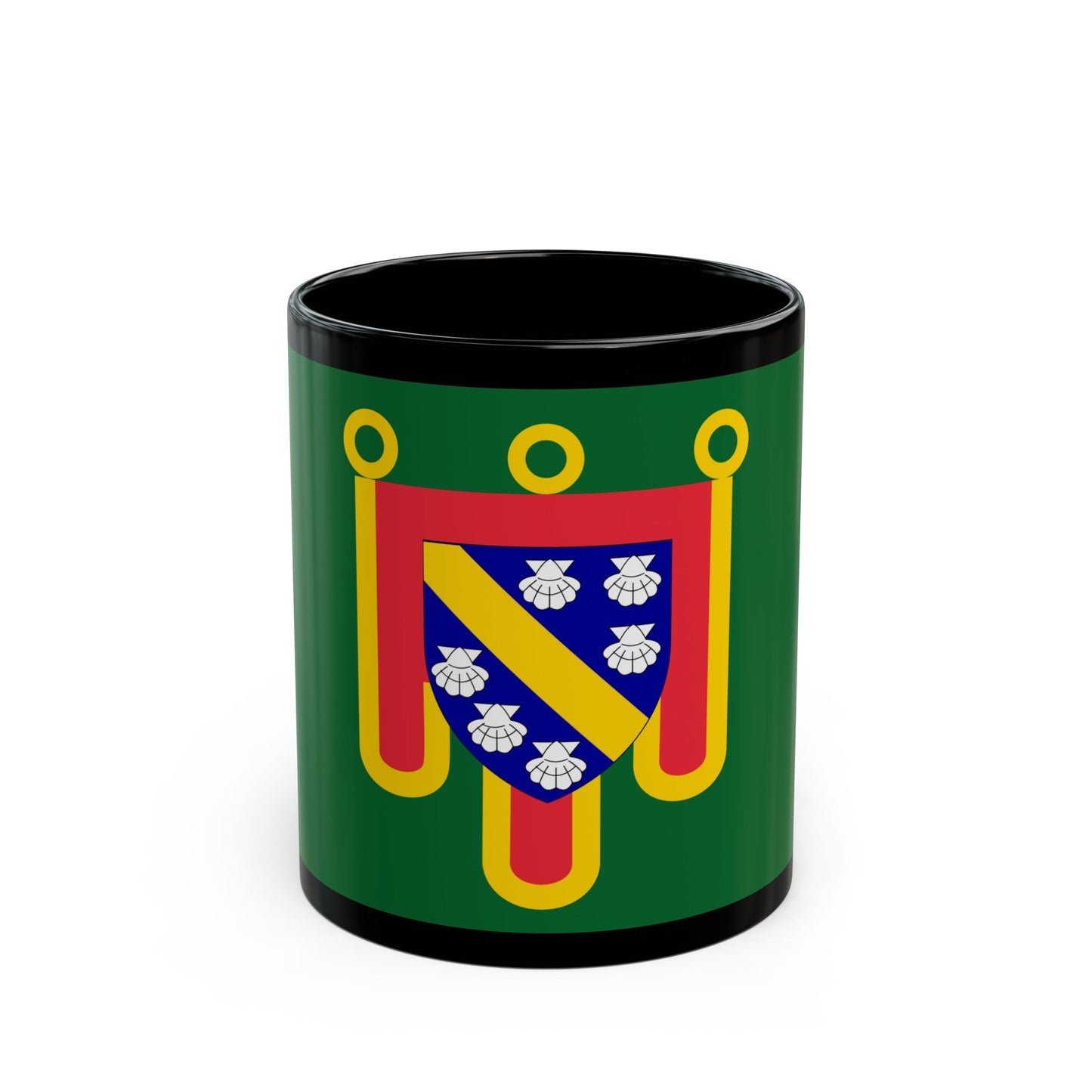 Flag of Cantal France 2 - Black Coffee Mug-11oz-The Sticker Space