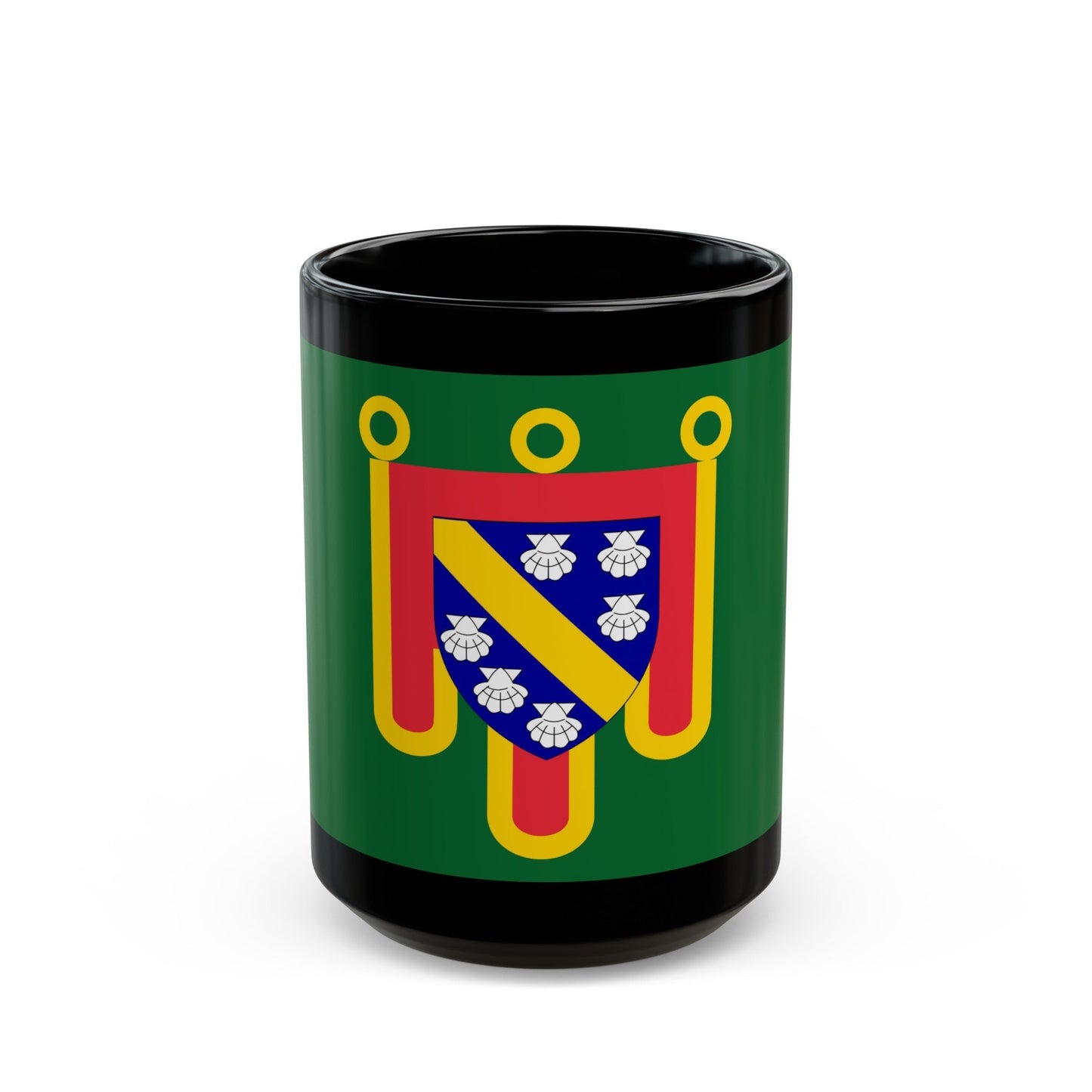 Flag of Cantal France 2 - Black Coffee Mug-15oz-The Sticker Space