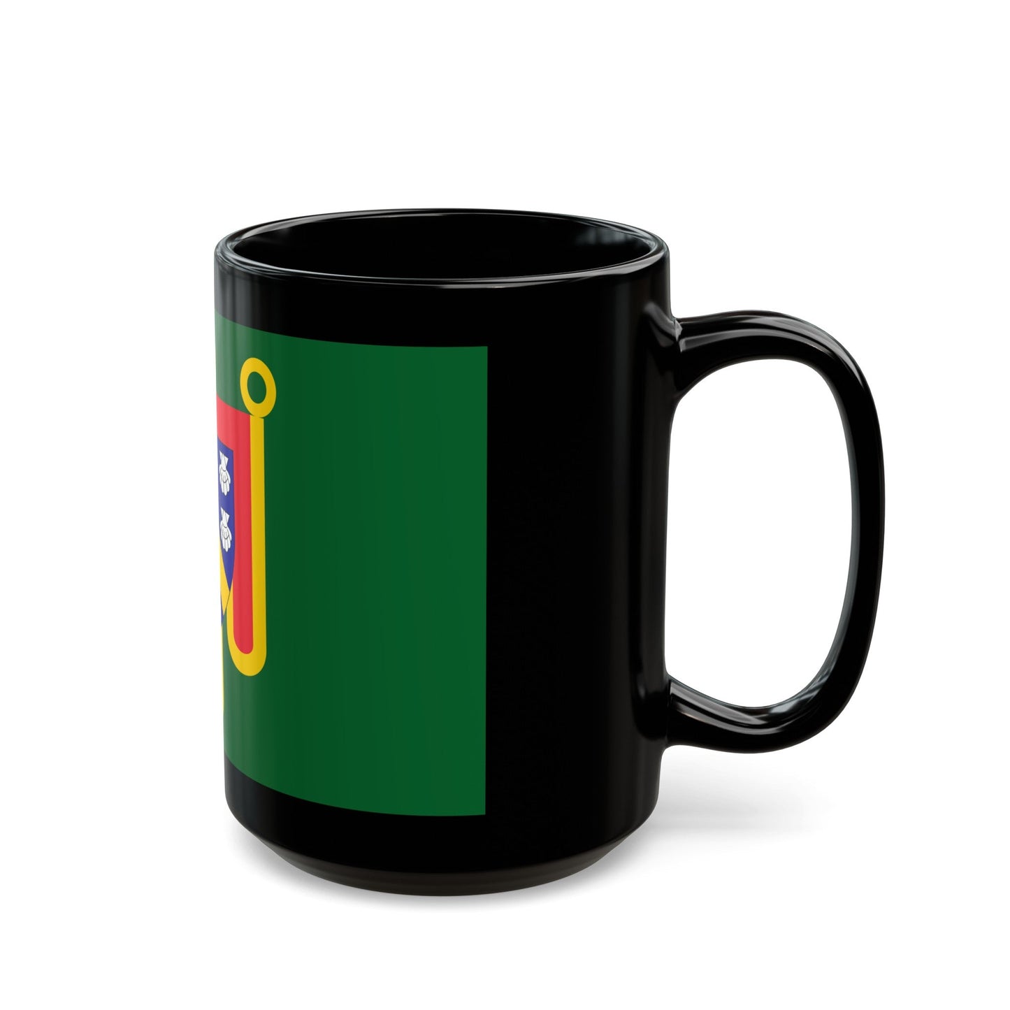 Flag of Cantal France 2 - Black Coffee Mug-The Sticker Space