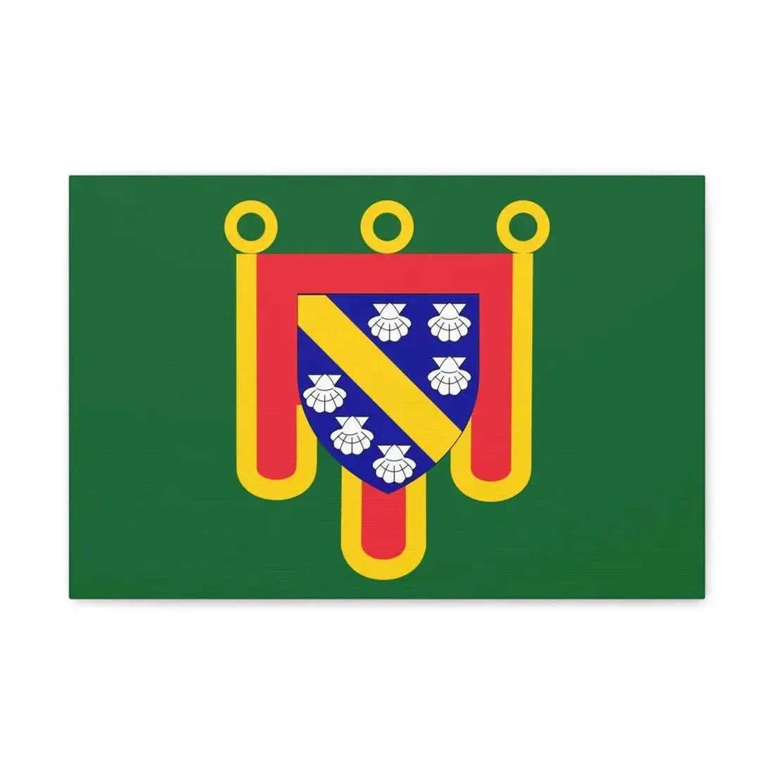 Flag of Cantal France 2 - Canvas Wall Art 18″ x 12″ 1.25" - The Sticker Space