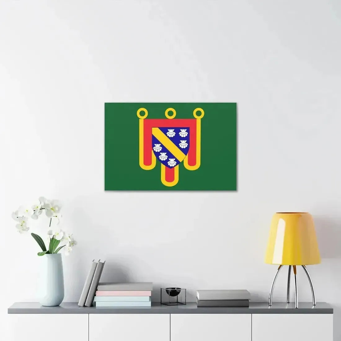 Flag of Cantal France 2 - Canvas Wall Art - The Sticker Space