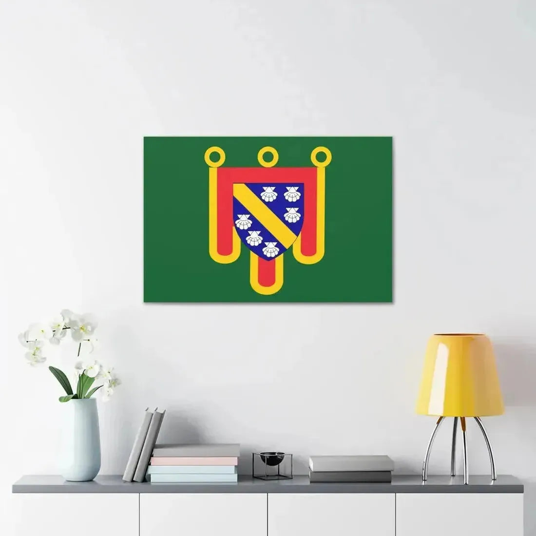 Flag of Cantal France 2 - Canvas Wall Art - The Sticker Space