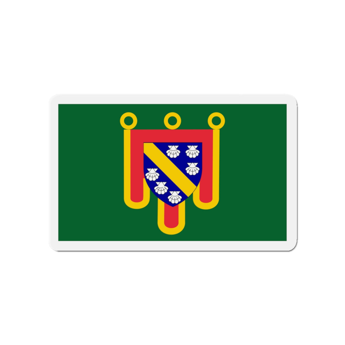 Flag of Cantal France 2 - Die-Cut Magnet-3" x 3"-The Sticker Space