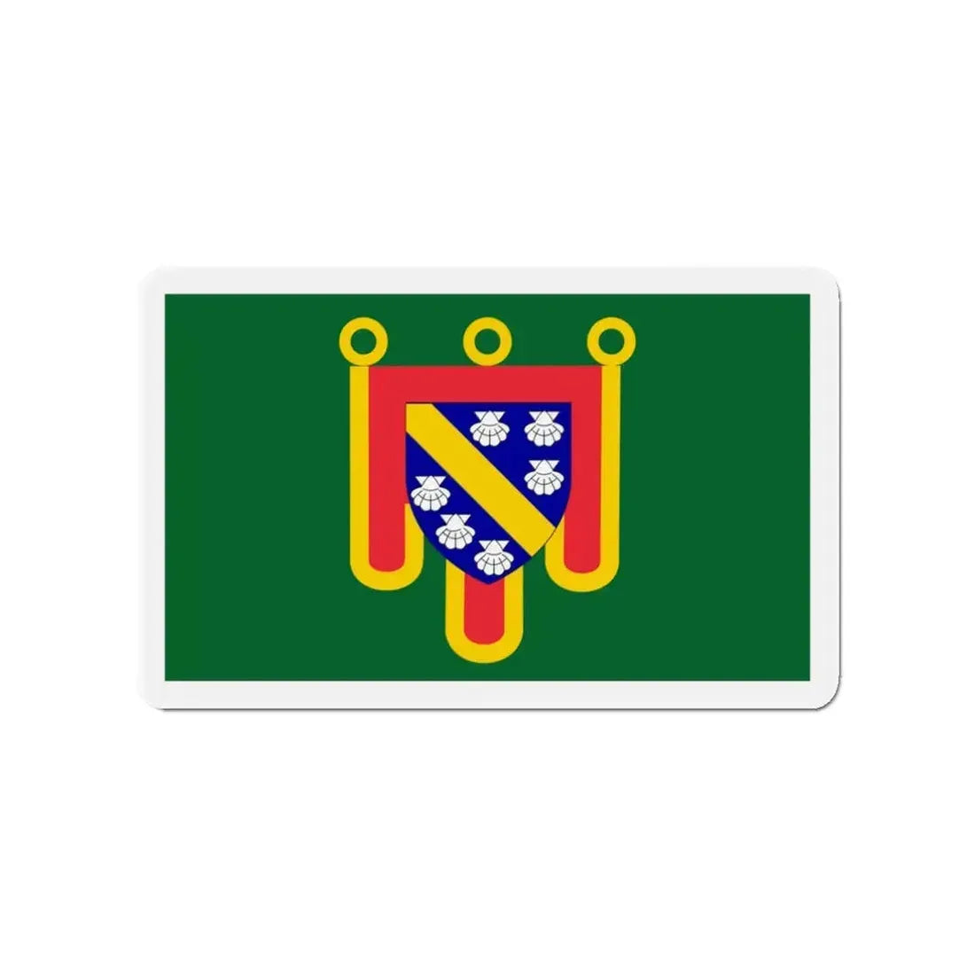 Flag of Cantal France 2 - Refrigerator Magnet 3 Inch - The Sticker Space