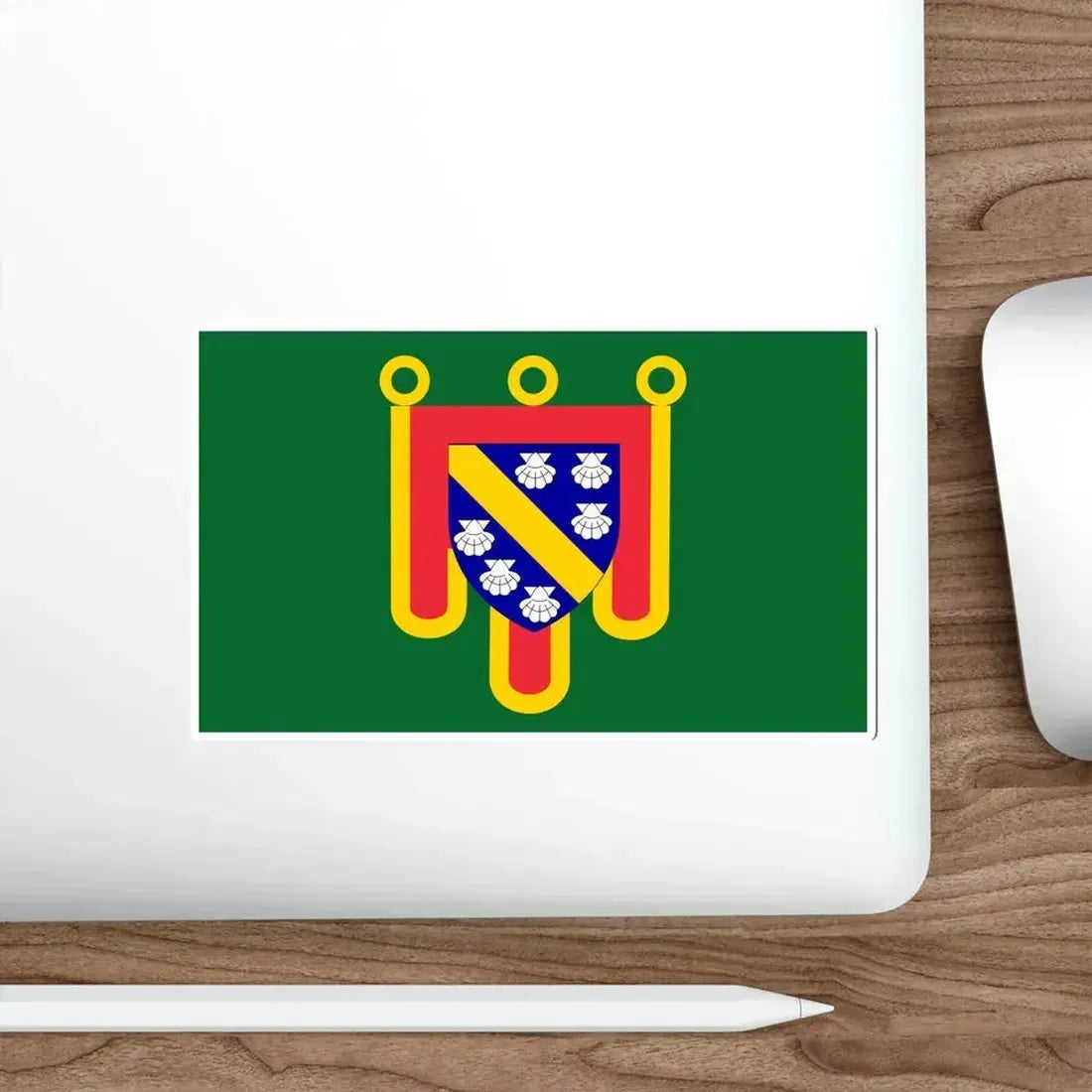 Flag of Cantal France 2 STICKER Vinyl Die-Cut Decal - The Sticker Space