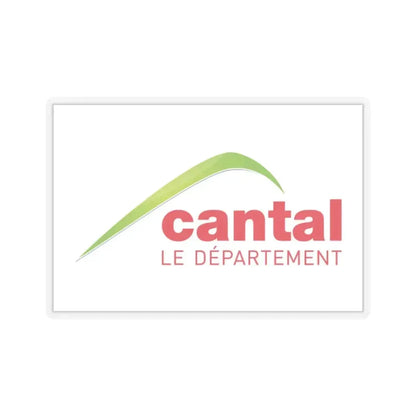 Flag of Cantal France - STICKER Vinyl Kiss-Cut Decal 2 Inch Transparent - The Sticker Space