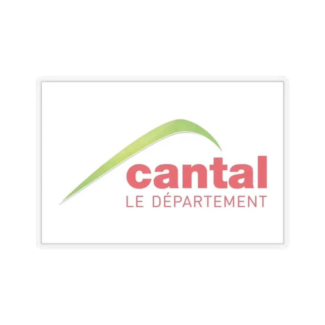 Flag of Cantal France - STICKER Vinyl Kiss-Cut Decal 3 Inch Transparent - The Sticker Space