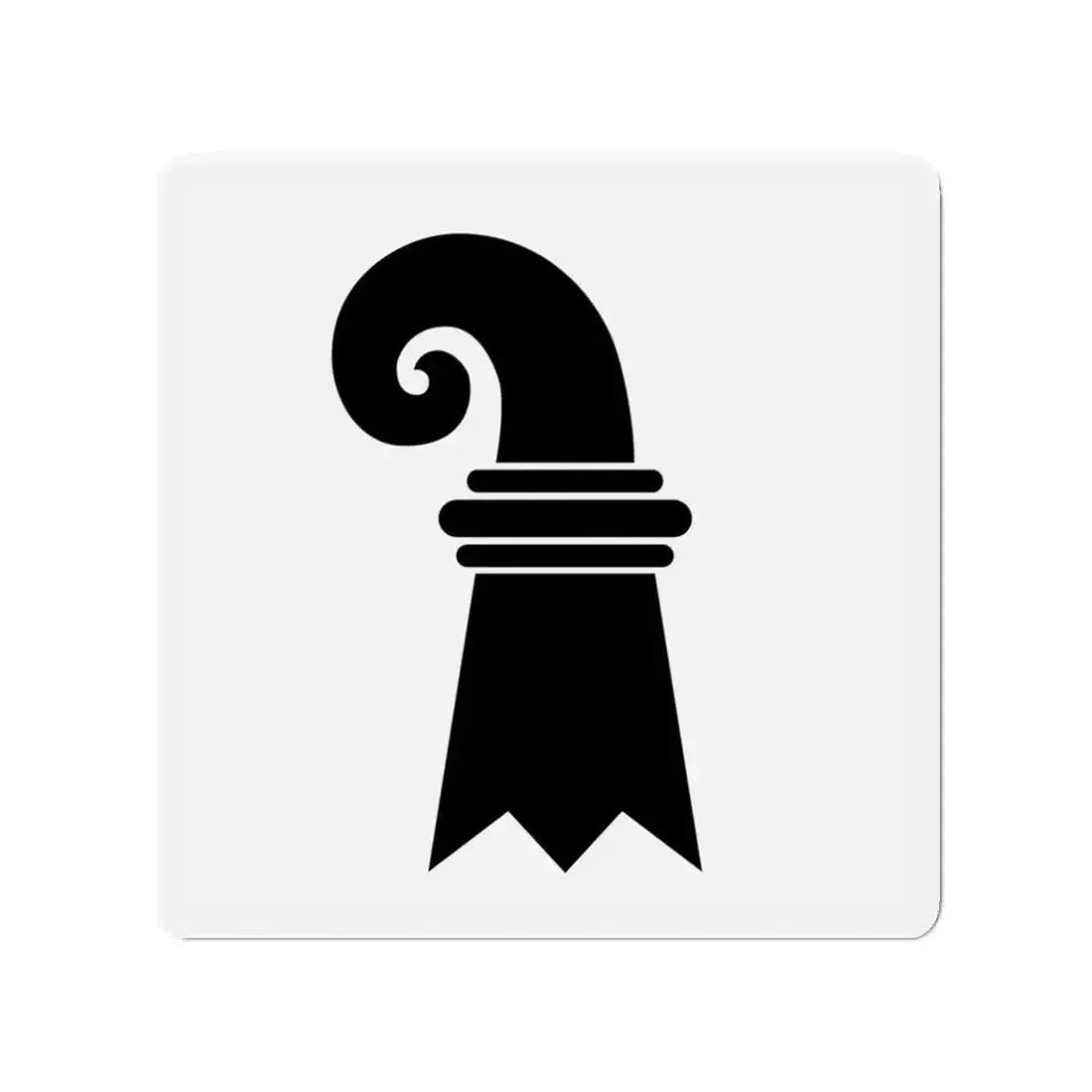 Flag of Canton of Basel Switzerland - Refrigerator Magnet - The Sticker Space