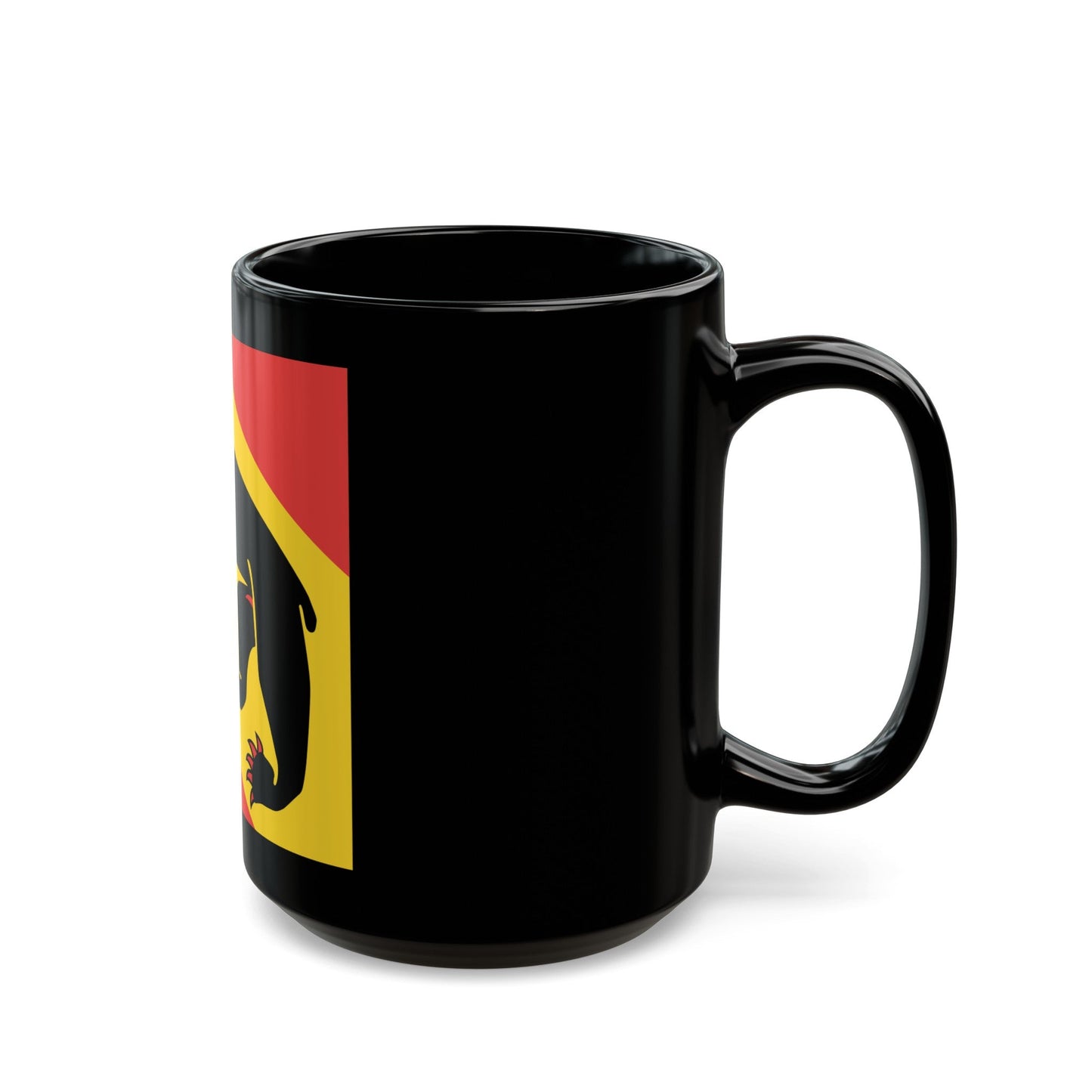 Flag of Canton of Bern Switzerland - Black Coffee Mug-The Sticker Space