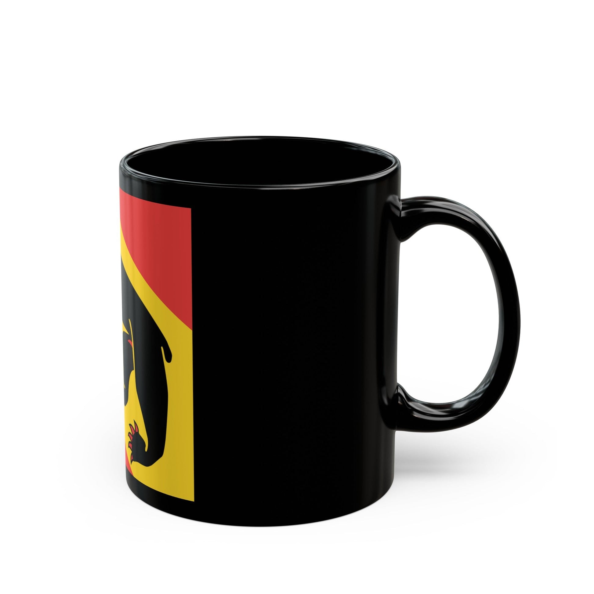 Flag of Canton of Bern Switzerland - Black Coffee Mug-The Sticker Space