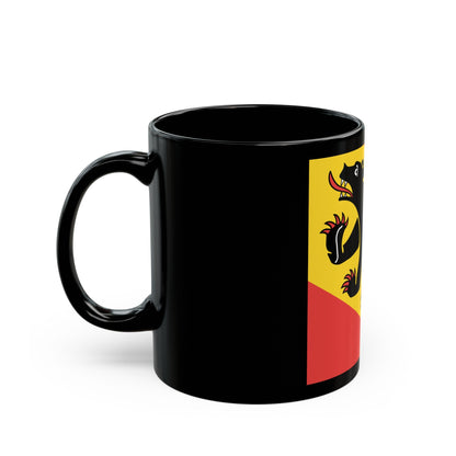 Flag of Canton of Bern Switzerland - Black Coffee Mug-The Sticker Space