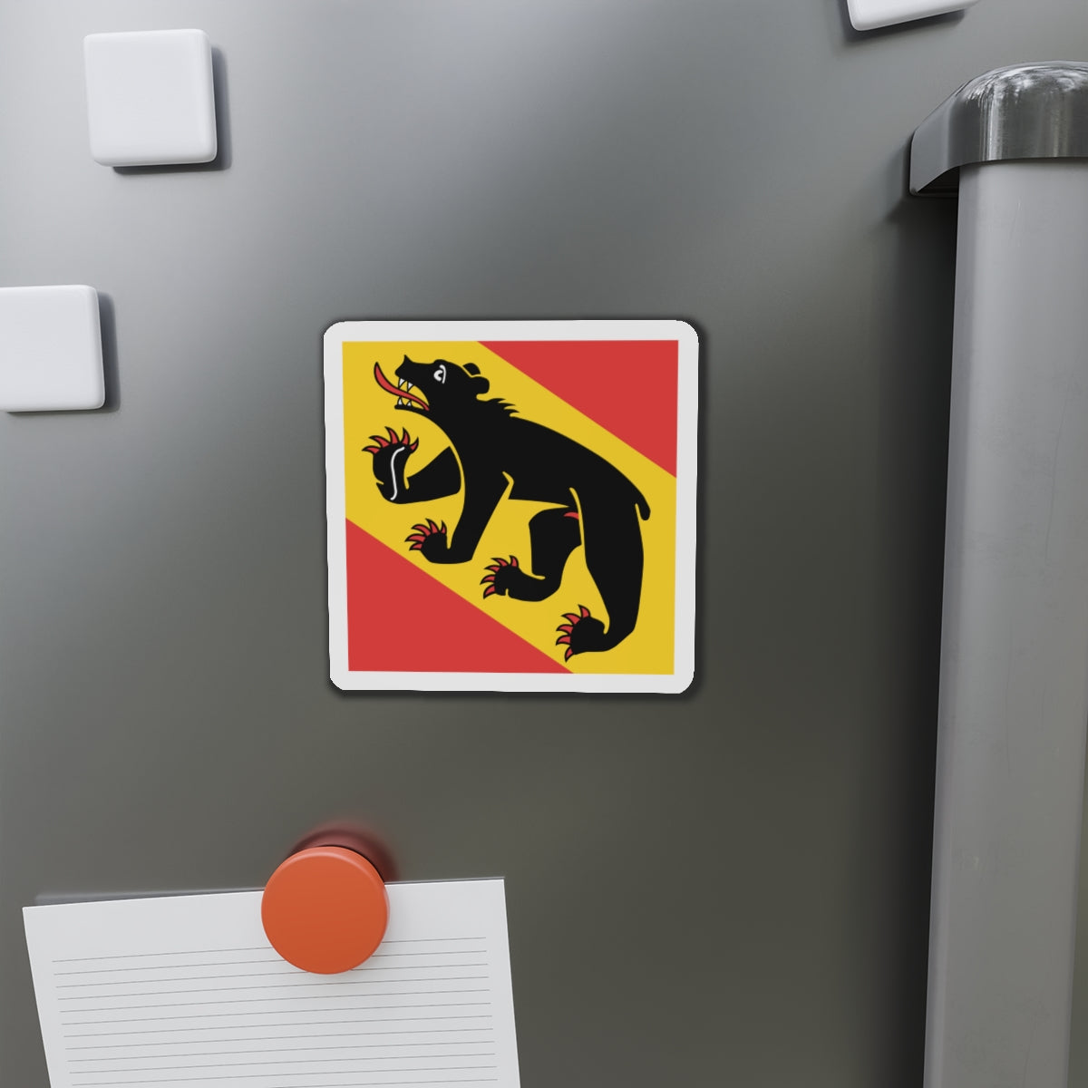 Flag of Canton of Bern Switzerland - Die-Cut Magnet-The Sticker Space