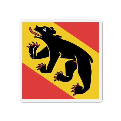 Flag of Canton of Bern Switzerland - Refrigerator Magnet - The Sticker Space