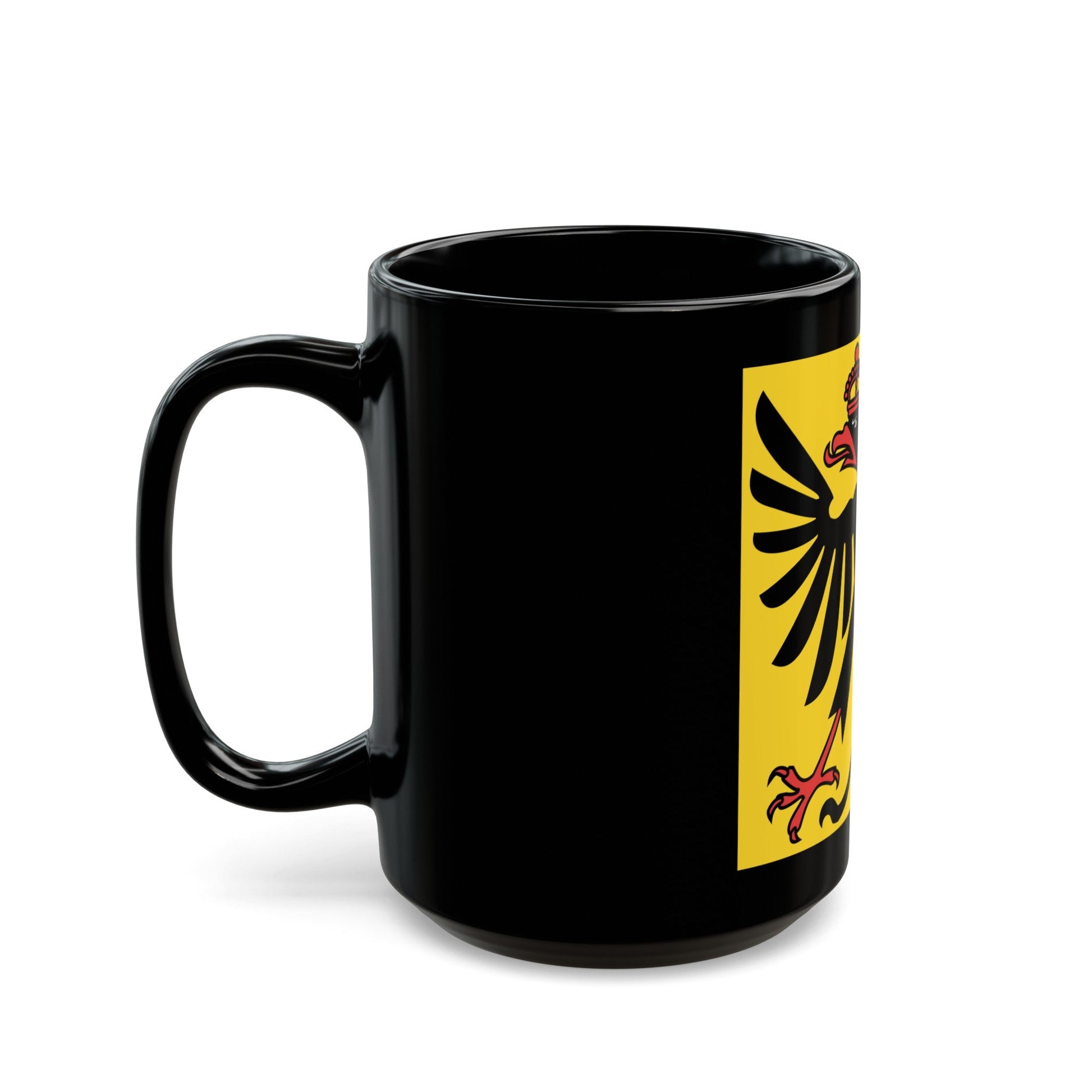 Flag of Canton of Geneva Switzerland - Black Coffee Mug-The Sticker Space