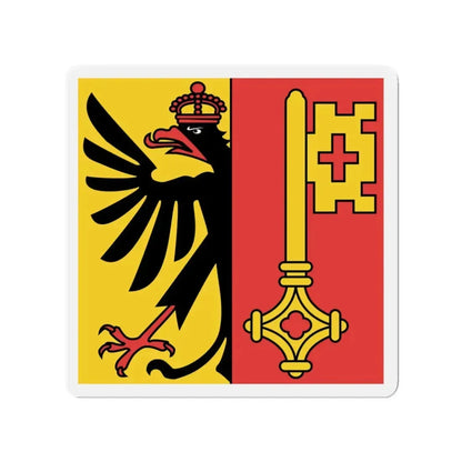 Flag of Canton of Geneva Switzerland - Refrigerator Magnet 3 Inch - The Sticker Space
