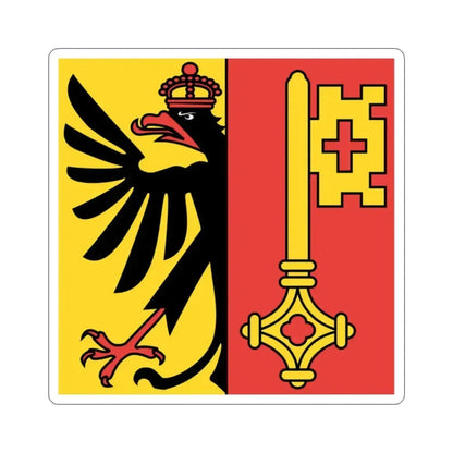 Flag of Canton of Geneva Switzerland STICKER Vinyl Die-Cut Decal 2 Inch - The Sticker Space