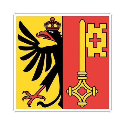 Flag of Canton of Geneva Switzerland STICKER Vinyl Die-Cut Decal - The Sticker Space