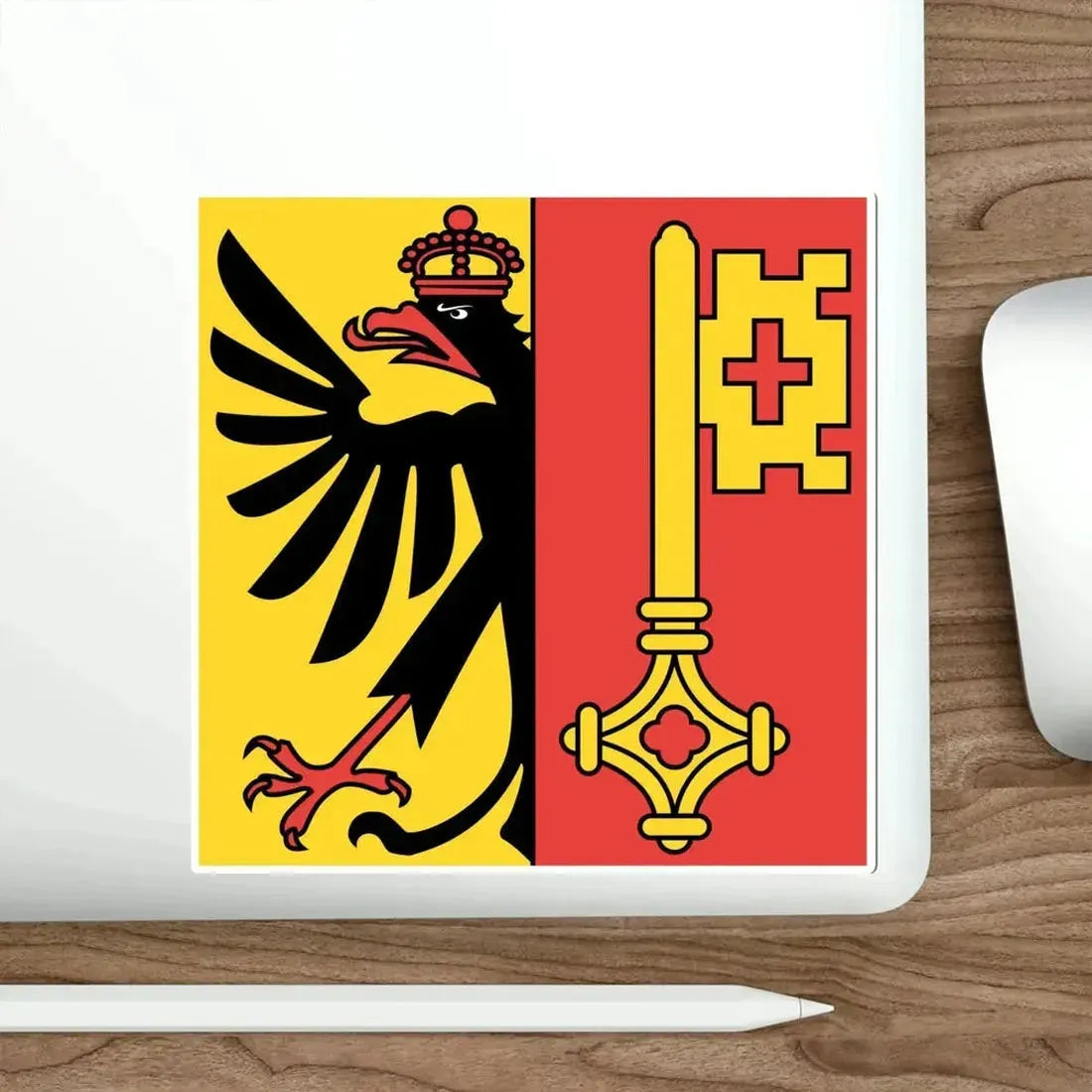 Flag of Canton of Geneva Switzerland STICKER Vinyl Die-Cut Decal - The Sticker Space