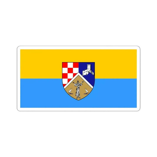 Flag of Capljina (Bosnia and Herzegovina) STICKER Vinyl Kiss-Cut Decal 4 Inch White - The Sticker Space