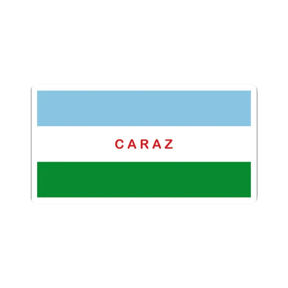 Flag of Caraz (Peru) STICKER Vinyl Kiss-Cut Decal 2 Inch White - The Sticker Space