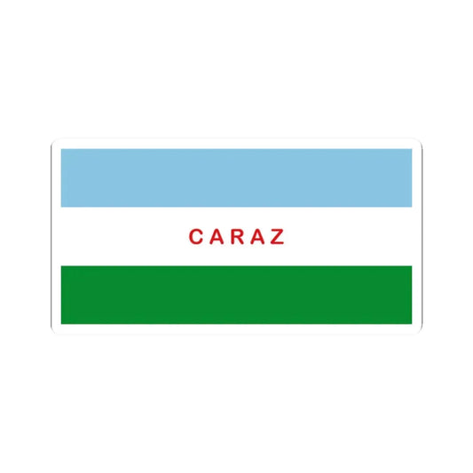 Flag of Caraz (Peru) STICKER Vinyl Kiss-Cut Decal 2 Inch White - The Sticker Space